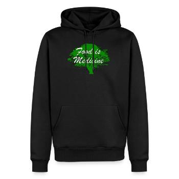 La nourriture est la médecine Nature Tree - Sweat à capuche Premium bio Homme - noir - Devant - Nico (187cm)
