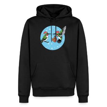 Christmas Hummingbird Gift Tshirt Bird Fan - Men’s Premium Organic Hoodie - black - Front - Nico (187cm)