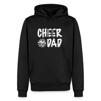 Cheer Papa T-shirt Père Pom-pom girl papa père - Sweat à capuche Premium bio Homme - noir - Devant - Nico (187cm)
