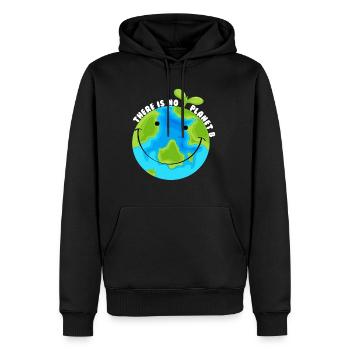 Il n'y a pas de planète b - Sweat à capuche Premium bio Homme - noir - Devant - Nico (187cm)