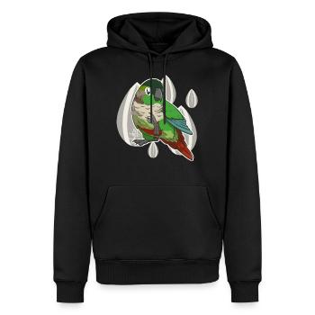Süße grüne Wange conure - Männer Premium Bio Hoodie - Schwarz - Vorne - Nico (187cm)