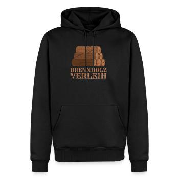 Brennholz Verleih Feuerholz - Männer Premium Bio Hoodie - Schwarz - Vorne - Nico (187cm)