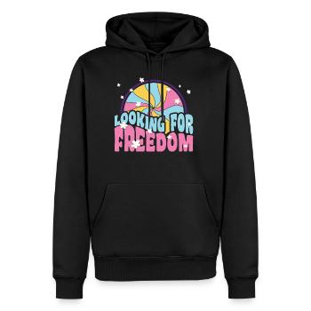 À la recherche d'un cadeau hippie rétro paix pour la liberté - Sweat à capuche Premium bio Homme - noir - Devant - Nico (187cm)