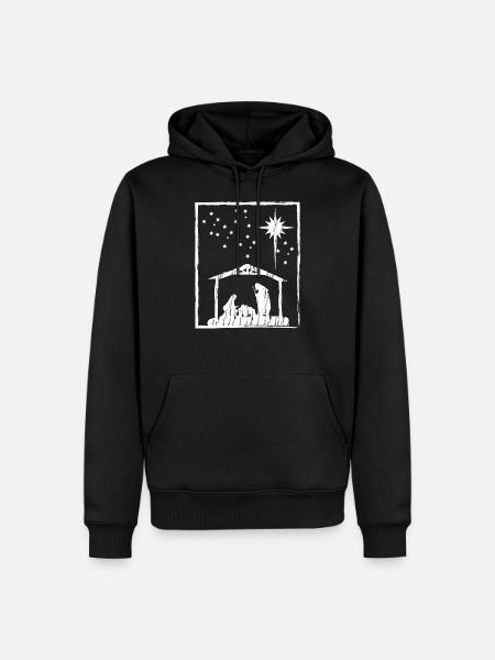 Noël chrétien - Sweat à capuche Premium bio Homme - noir