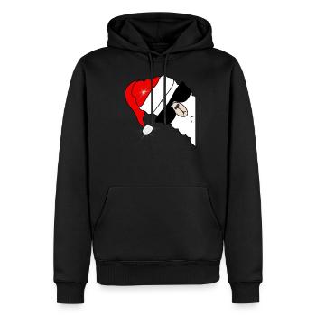 Llama Alpaca Christmas Christmas Mats - Men’s Premium Organic Hoodie - black - Front - Nico (187cm)