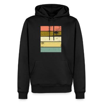 Zither lustiges retro vintage Design für Musiker - Männer Premium Bio Hoodie - Schwarz - Vorne - Nico (187cm)