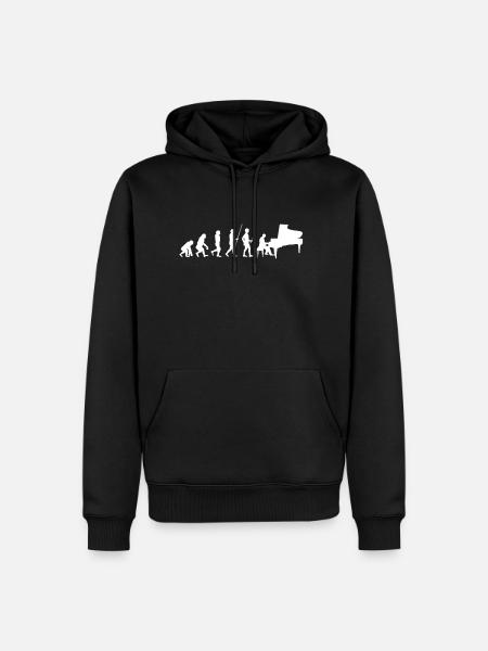 Evolution Piano Pianist T-Shirt - Men’s Premium Organic Hoodie - black