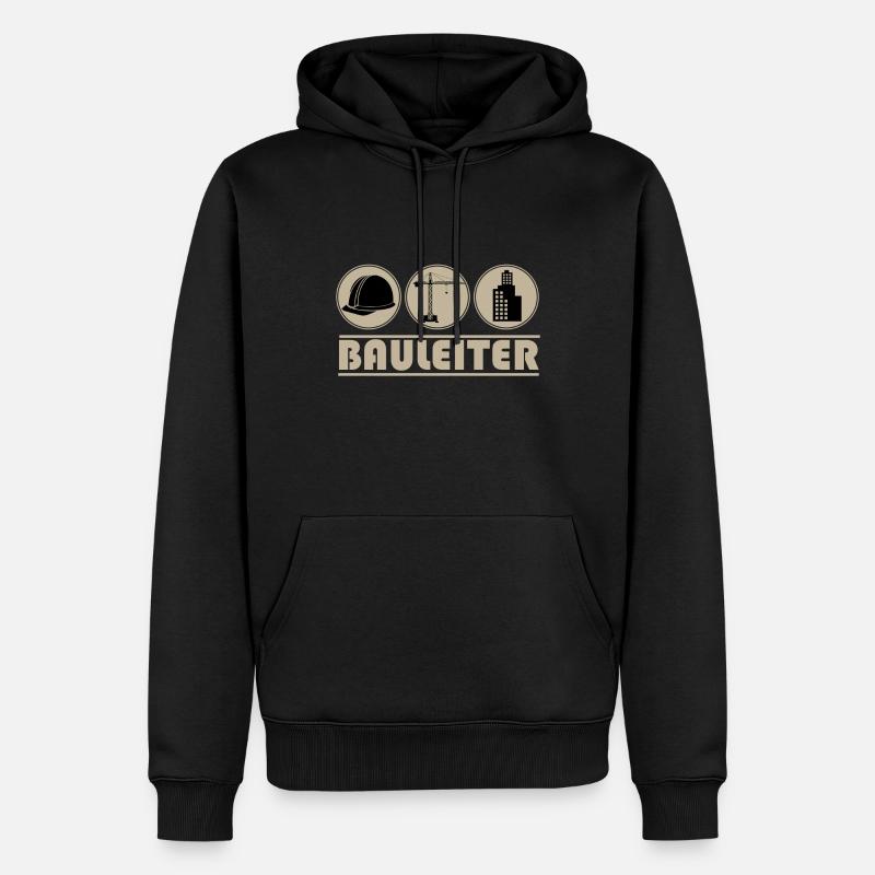 Bauleiter - Baustelle - Männer Premium Bio Hoodie - Schwarz