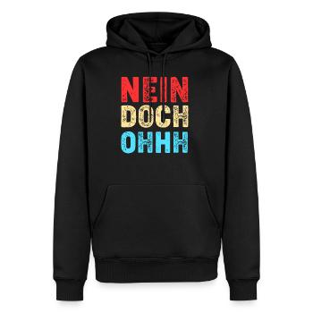 Nein Doch Ohhh Ohh Oh Louis de Funès - Männer Premium Bio Hoodie - Schwarz - Vorne - Nico (187cm)