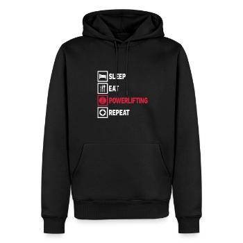 Cadeau d'haltérophilie Powerlifting Powerlifting - Sweat à capuche Premium bio Homme - noir - Devant - Nico (187cm)
