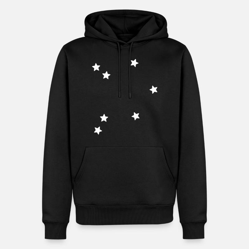Sternbild Waage - Männer Premium Bio Hoodie - Schwarz