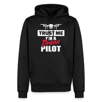 drone - Sweat à capuche Premium bio Homme - noir - Devant - Nico (187cm)