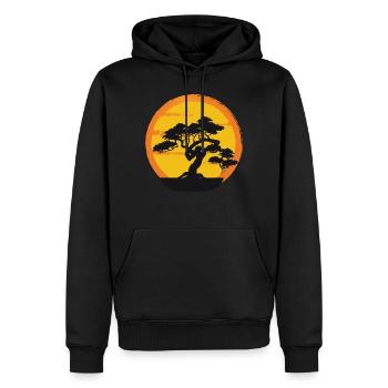 bonsai - Men’s Premium Organic Hoodie - black - Front - Nico (187cm)