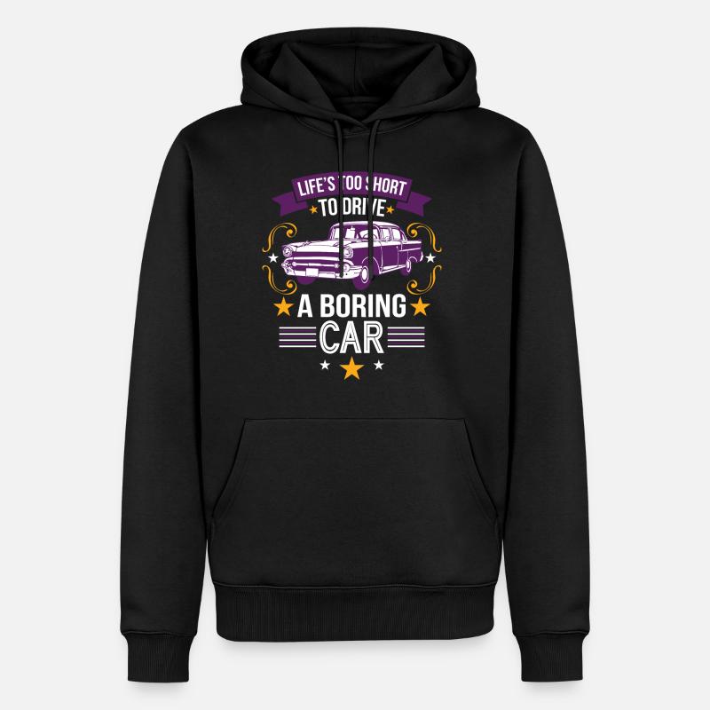 Oldtimer Classic Car Schnauferl Retro Vintage Auto - Sweat à capuche Premium bio Homme - noir