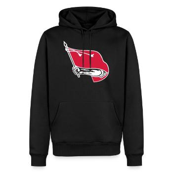 Rote Fahne - Männer Premium Bio Hoodie - Schwarz - Vorne - Nico (187cm)