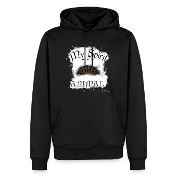 Kellerassel my Spirit Animal Armadillidiidae Insek - Männer Premium Bio Hoodie - Schwarz - Vorne - Nico (187cm)