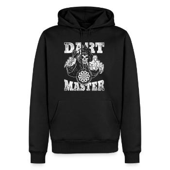 Tournoi de fléchettes Dart Master Skull Darts Player - Sweat à capuche Premium bio Homme - noir - Devant - Nico (187cm)