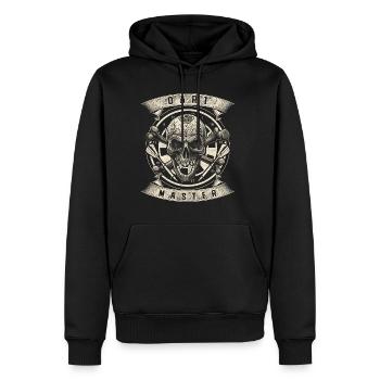 Tournoi de fléchettes Dart Master Skull Darts Player - Sweat à capuche Premium bio Homme - noir - Devant - Nico (187cm)