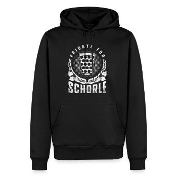 Fridays For Schorle Weinschorle lustig Geschenk - Männer Premium Bio Hoodie - Schwarz - Vorne - Nico (187cm)