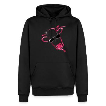 COW RED glitter gift idea women women men - Men’s Premium Organic Hoodie - black - Front - Nico (187cm)