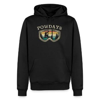 Powdays snowboard sports d'hiver - Sweat à capuche Premium bio Homme - noir - Devant - Nico (187cm)