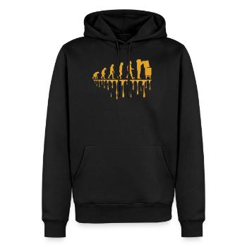 Evolution apiculteur cadeau chemise apiculteur - Sweat à capuche Premium bio Homme - noir - Devant - Nico (187cm)