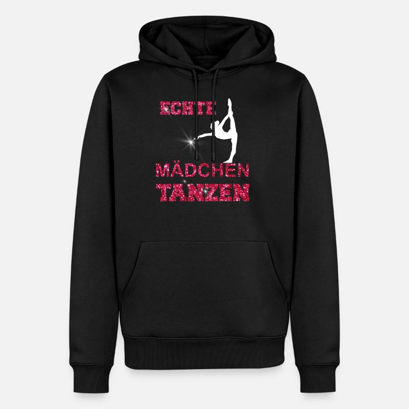 ECHTE MAeDCHEN TANZEN - Männer Premium Bio Hoodie - Schwarz