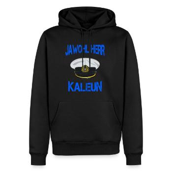 Kaleun Jawohl Herr Boot Kaleunt - Männer Premium Bio Hoodie - Schwarz - Vorne - Nico (187cm)