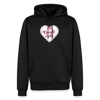 Dirndl Ersatz - Männer Premium Bio Hoodie - Schwarz - Vorne - Nico (187cm)