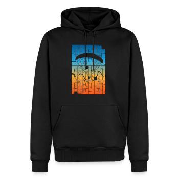 Cooles Geschenk für Gleitschirmflieger Paraglider - Männer Premium Bio Hoodie - Schwarz - Vorne - Nico (187cm)