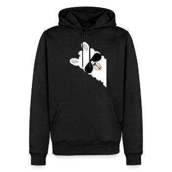 Lama lacht Geschenk für Frauen, Männer, Kinder - Männer Premium Bio Hoodie - Schwarz - Vorne - Nico (187cm)