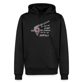 Spätzle Liebe Schwaben Geschenkidee - Männer Premium Bio Hoodie - Schwarz - Vorne - Nico (187cm)