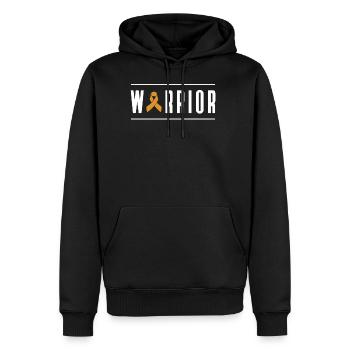 Leucémie boucle T-shirt patient atteint de cancer - Sweat à capuche Premium bio Homme - noir - Devant - Nico (187cm)