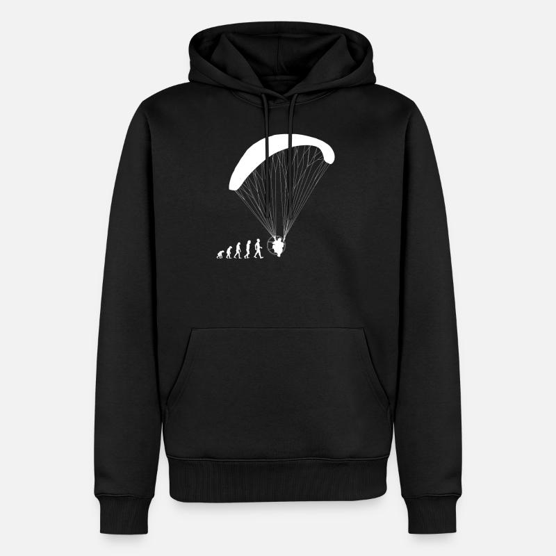 Chemise cadeau Evolution paramoteur - Sweat à capuche Premium bio Homme - noir