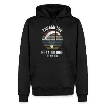 Paramotor Getting High Is My Job Motorschirm - Männer Premium Bio Hoodie - Schwarz - Vorne - Nico (187cm)