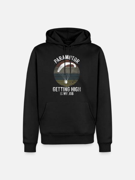 Paramotor Getting High Is My Job paramotor - Men’s Premium Organic Hoodie - black