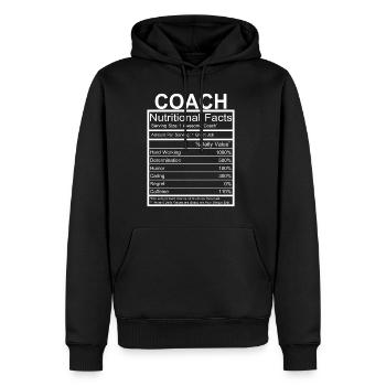 Coach - Men’s Premium Organic Hoodie - black - Front - Nico (187cm)