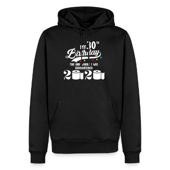 My 30th Birthday Quarantined Quarantäne 1990 - Männer Premium Bio Hoodie - Schwarz - Vorne - Nico (187cm)