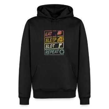 Slotcar Handregler Modellsport Retro Geschenk - Männer Premium Bio Hoodie - Schwarz - Vorne - Nico (187cm)