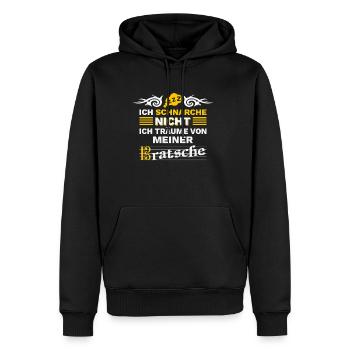 Bratsche Viola Violist Spruch Design für Musiker - Männer Premium Bio Hoodie - Schwarz - Vorne - Nico (187cm)