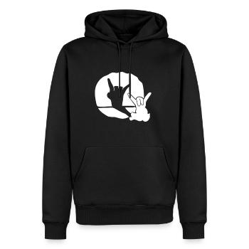 Rock bunny Easter bunny Easter - Men’s Premium Organic Hoodie - black - Front - Nico (187cm)