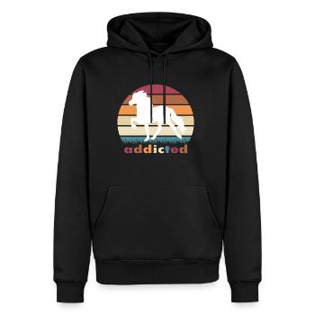 addicted Islandpferd - Männer Premium Bio Hoodie - Schwarz - Vorne - Nico (187cm)