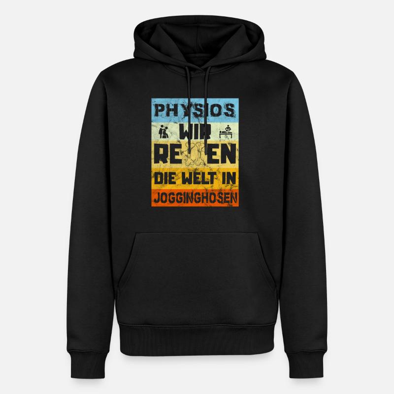 Physiotherapeut Geschenk - Männer Premium Bio Hoodie - Schwarz