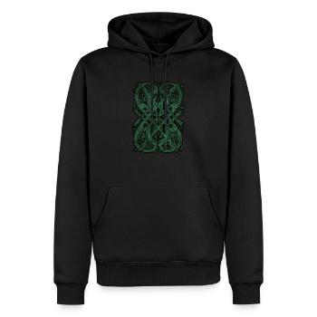 Keltisches Symbol - Männer Premium Bio Hoodie - Schwarz - Vorne - Nico (187cm)