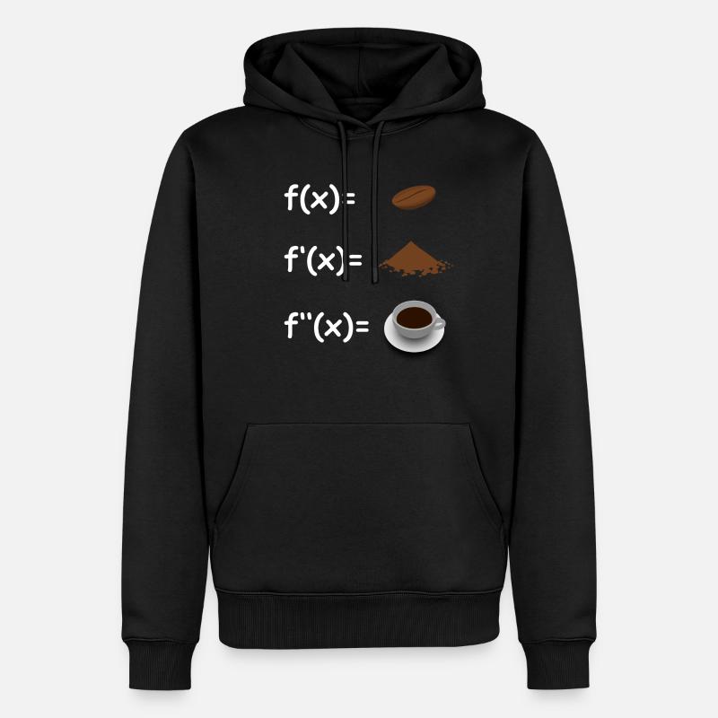 mathématicien café drôle - Sweat à capuche Premium bio Homme - noir