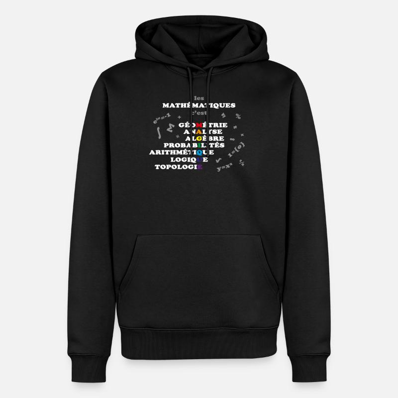 Les mathématiques c'est magique - Sweat à capuche Premium bio Homme - noir