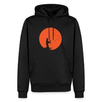 Fliegenfischen - Männer Premium Bio Hoodie - Schwarz - Vorne - Nico (187cm)