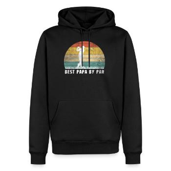 Best Papa By Par Golfer Golf Spieler Vater - Männer Premium Bio Hoodie - Schwarz - Vorne - Nico (187cm)