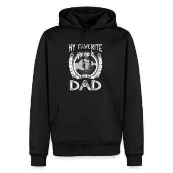My Favorite People Call Me Dad Vatertag - Männer Premium Bio Hoodie - Schwarz - Vorne - Nico (187cm)