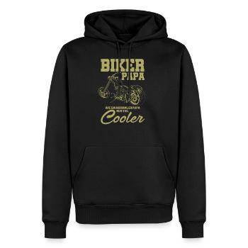 Biker papa wie ein normaler papa nur viel Cooler - Männer Premium Bio Hoodie - Schwarz - Vorne - Nico (187cm)